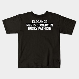 Elegance Meets Comedy in Husky Fashion Kids T-Shirt